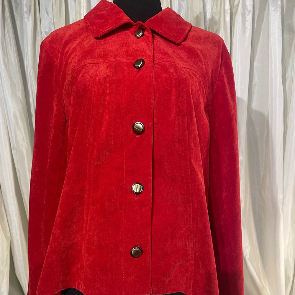 RQT Red Button Down Blazer